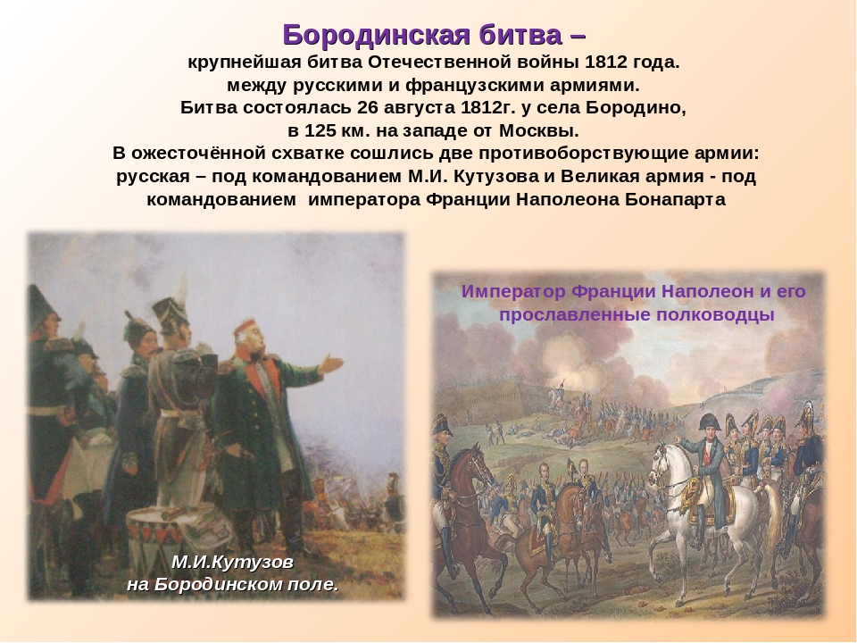 План рассказа о войне 1812